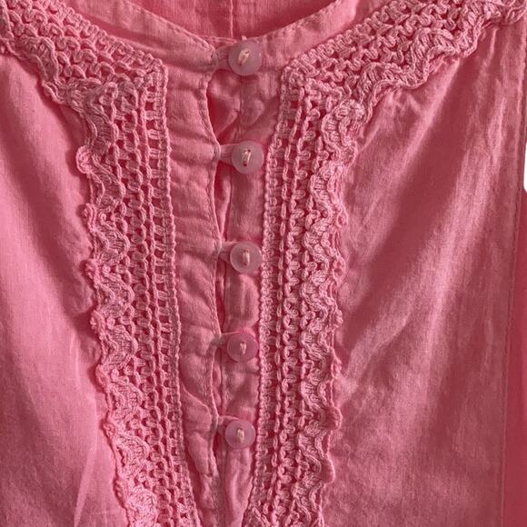 Pure Hem Ombre Embroidered Pink Midi Dress - Picture 4 of 9